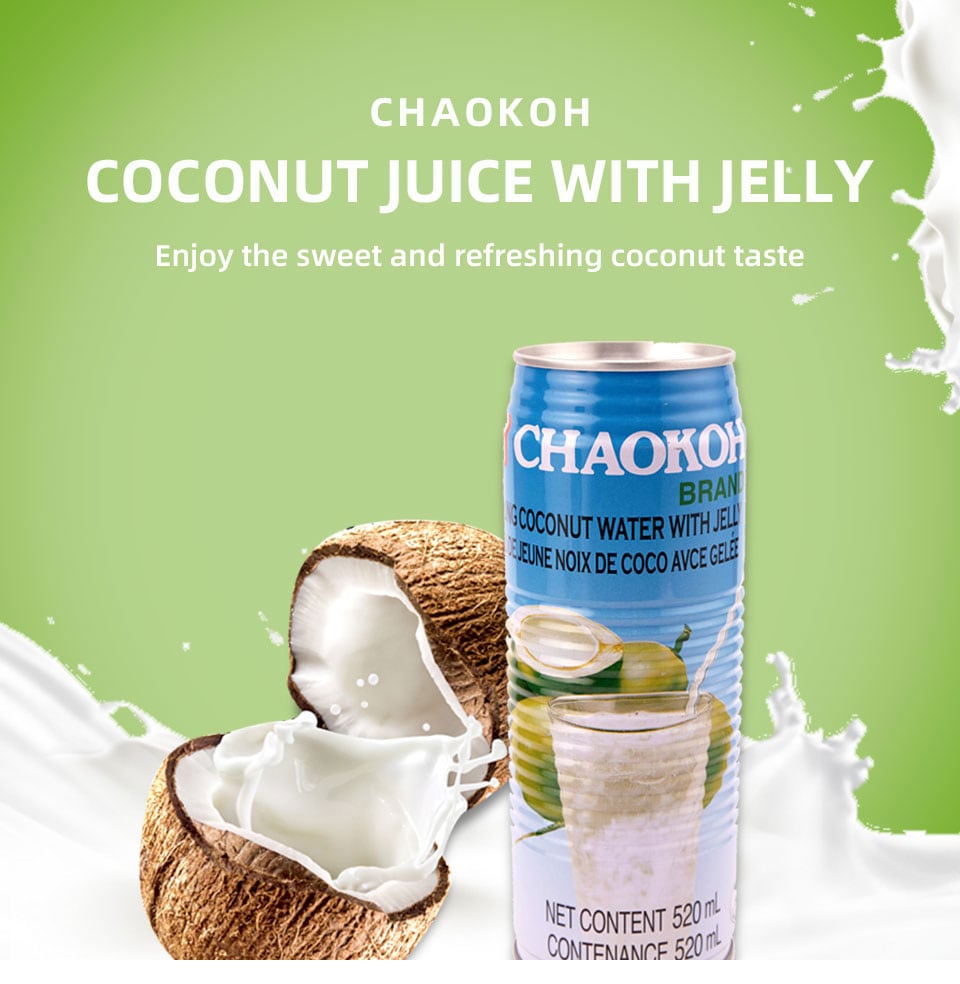 Chaokoh Coconut Juice With Jelly (520mL) ｜ 大統華超級市場