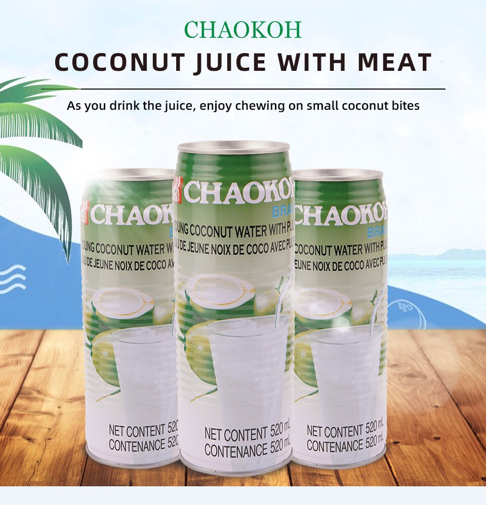 Chaokoh Coconut Juice With Pulp (520mL) ｜ 大統華超級市場