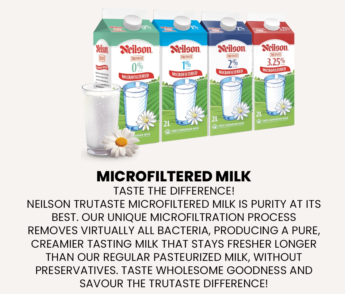 Neilson Trutaste Microfiltered 3.25% Homogenized Milk - Bag (4L