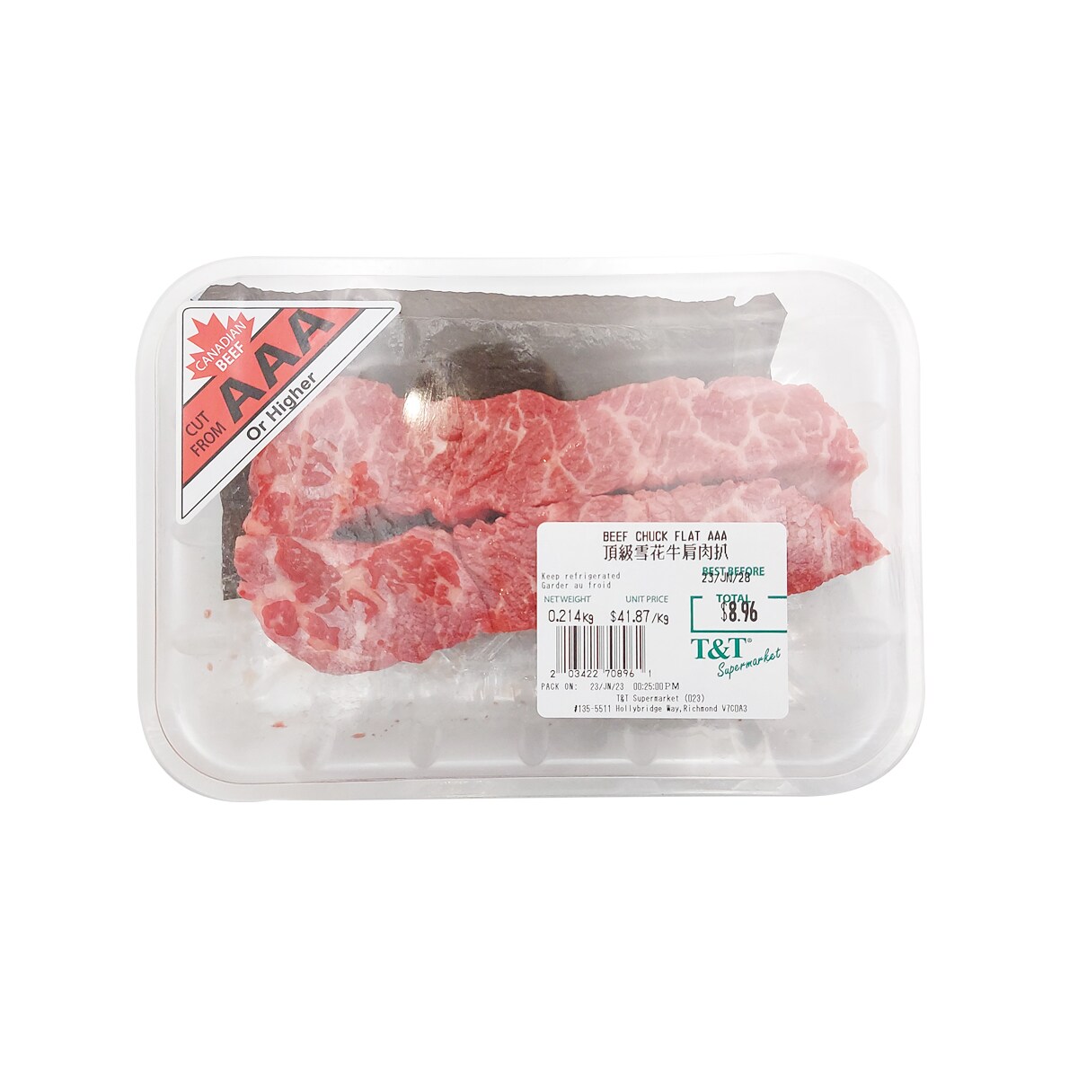 Beef Chuck Flat Aaa
