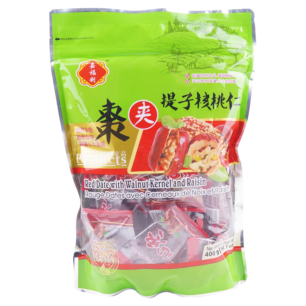 Jia Fu Li Red Date with Raisin & Walnut (400g) ｜ 大统华超级市场