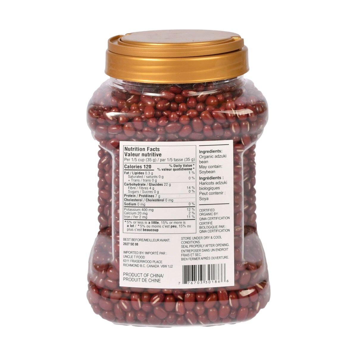 T&T Organic Adzuki Bean (908g) ｜ 大统华超级市场