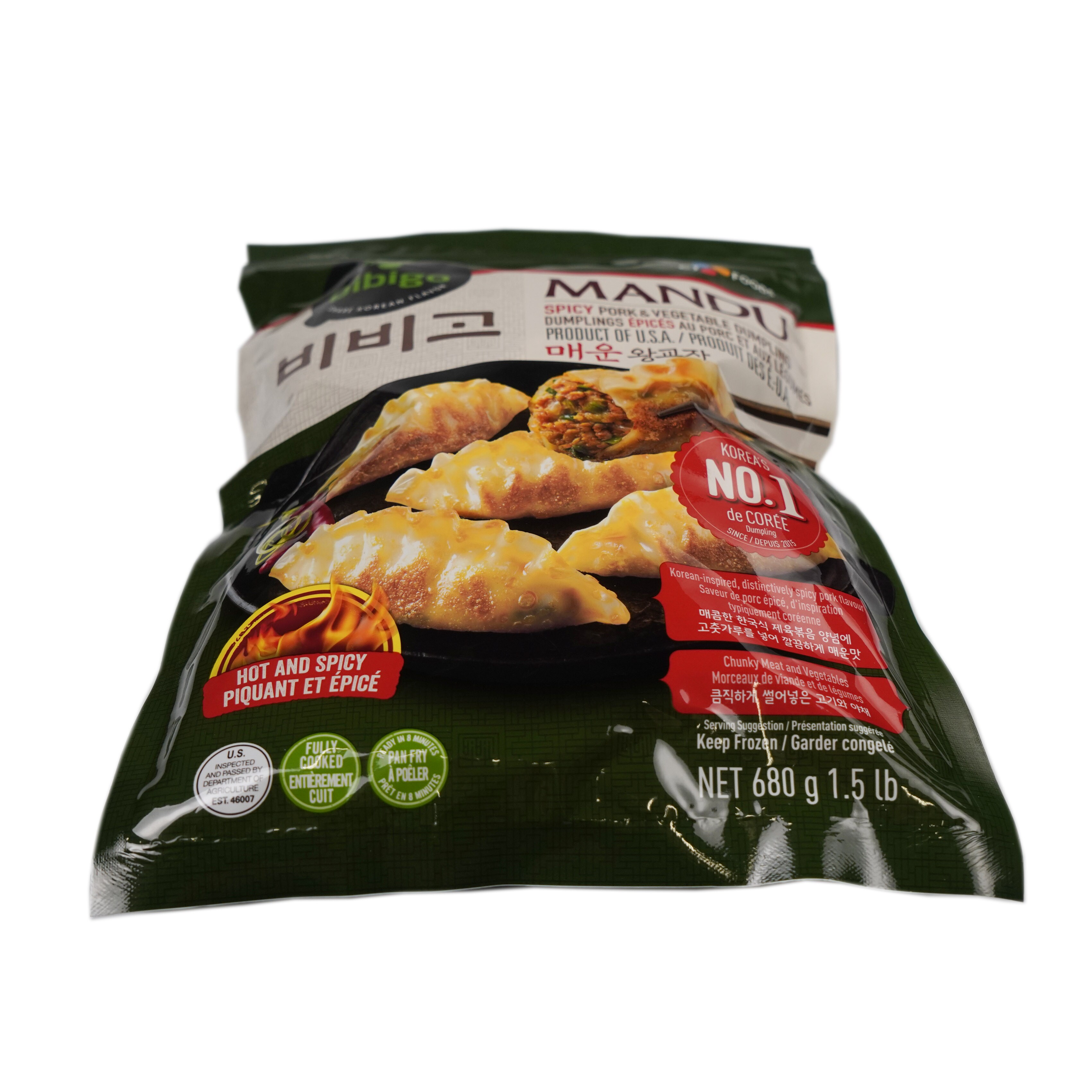 C.J. Spicy Pork & Vegetable Dumplingd (680g) | T&T Supermarket