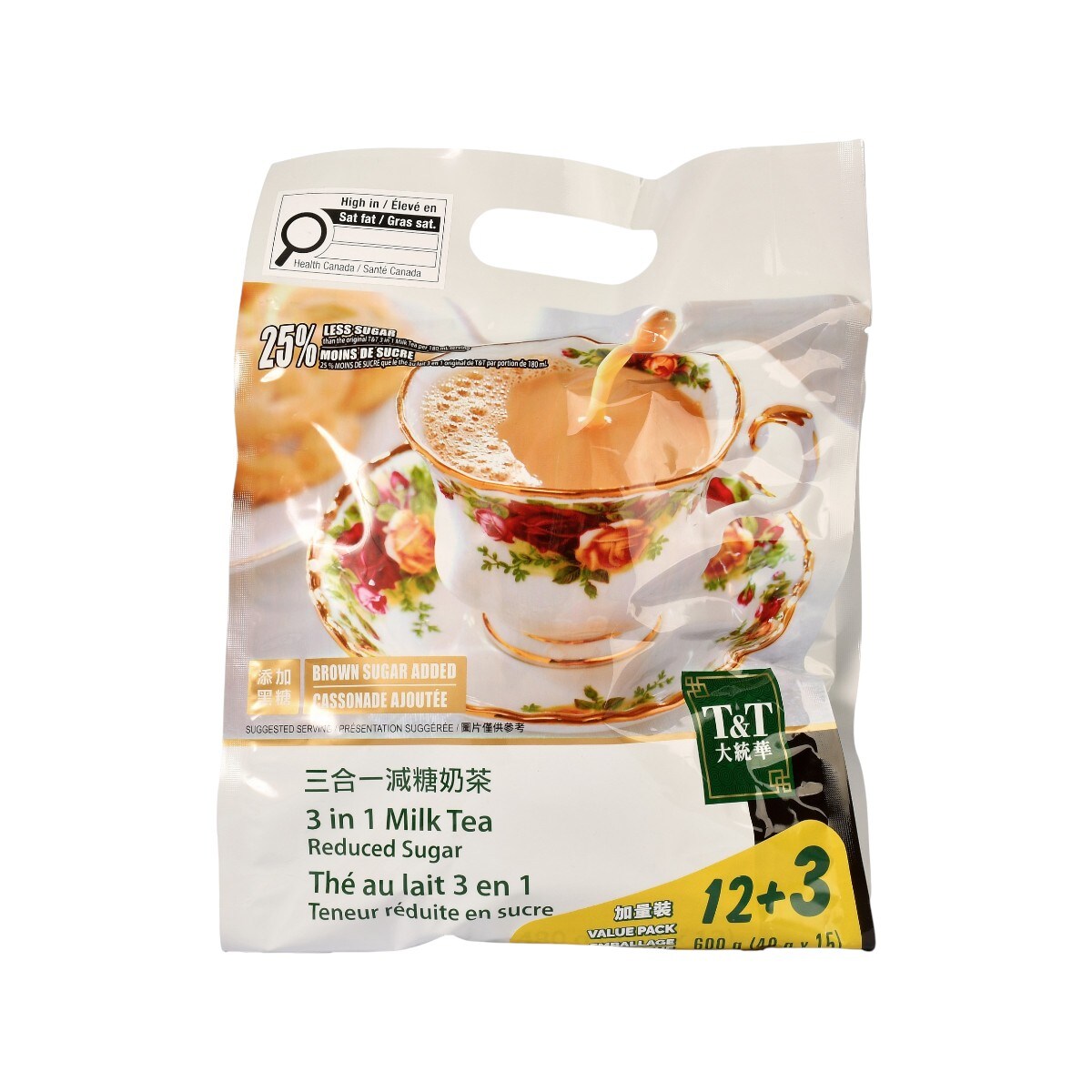 T&T 25% Reduced Sugar 3-In-1 Milk Tea (40gx12) | T&T Supermarket
