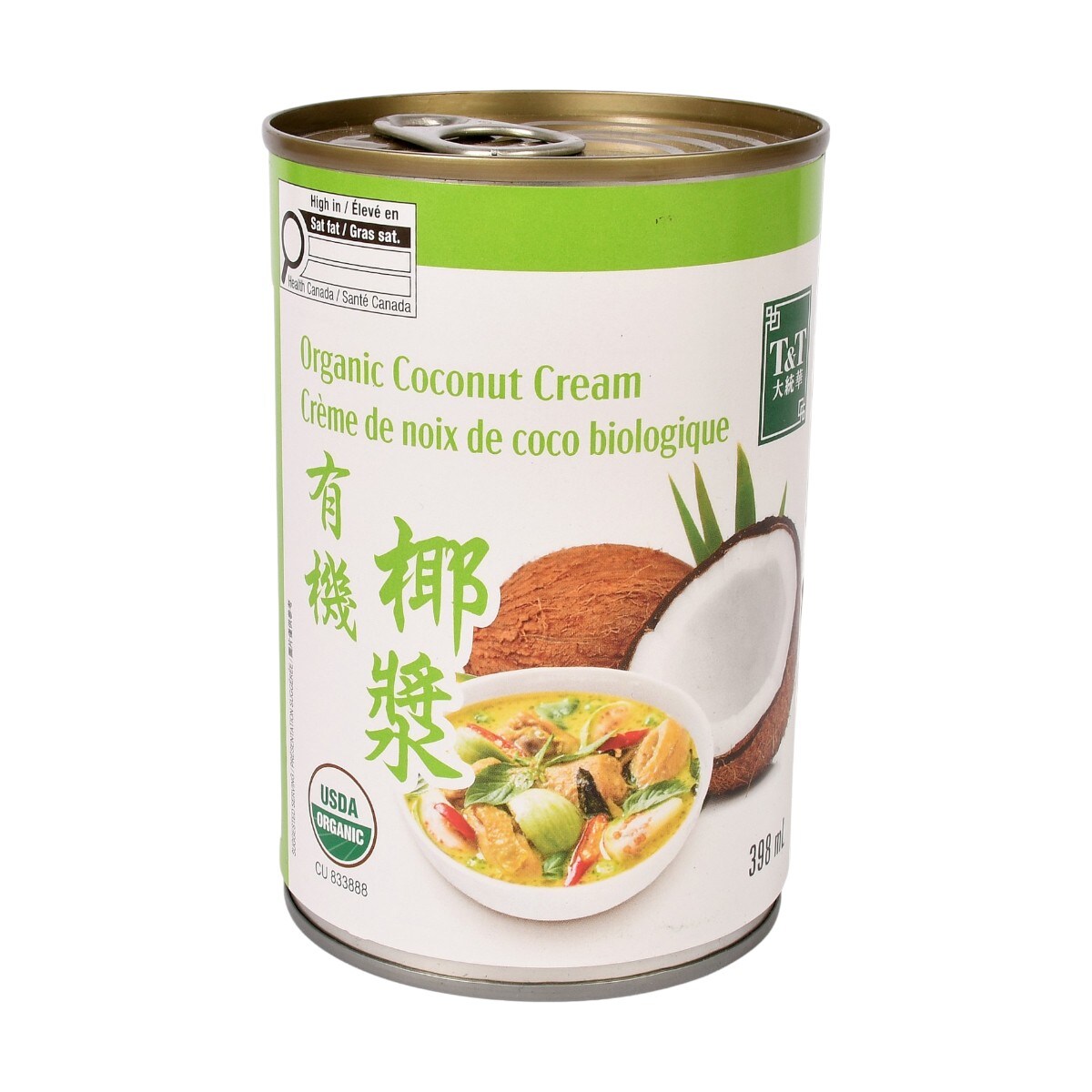 椰㮈 T&T Organic Coconut Cream (398mL) ｜ 大统华超级市场