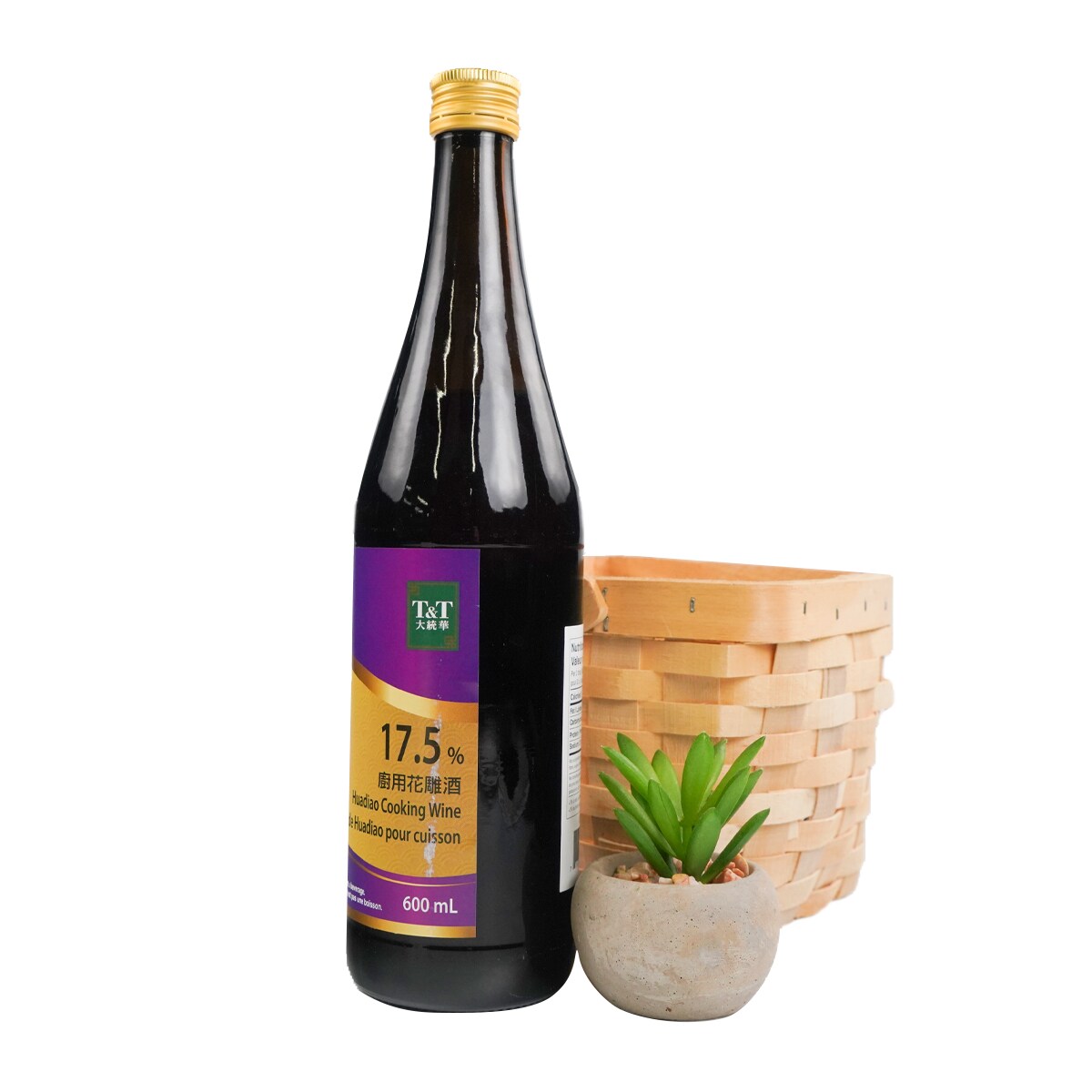 寒蘭-26145-4HD　609　紅無点×渚 T&T廚用花雕酒17.5% (600ml) ｜ 大統華超級市場