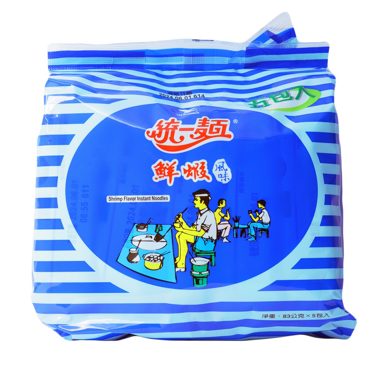 Tung-I Instant Noodle-Shrimp Flavour 83gx5pcs ｜ 大统华超级市场