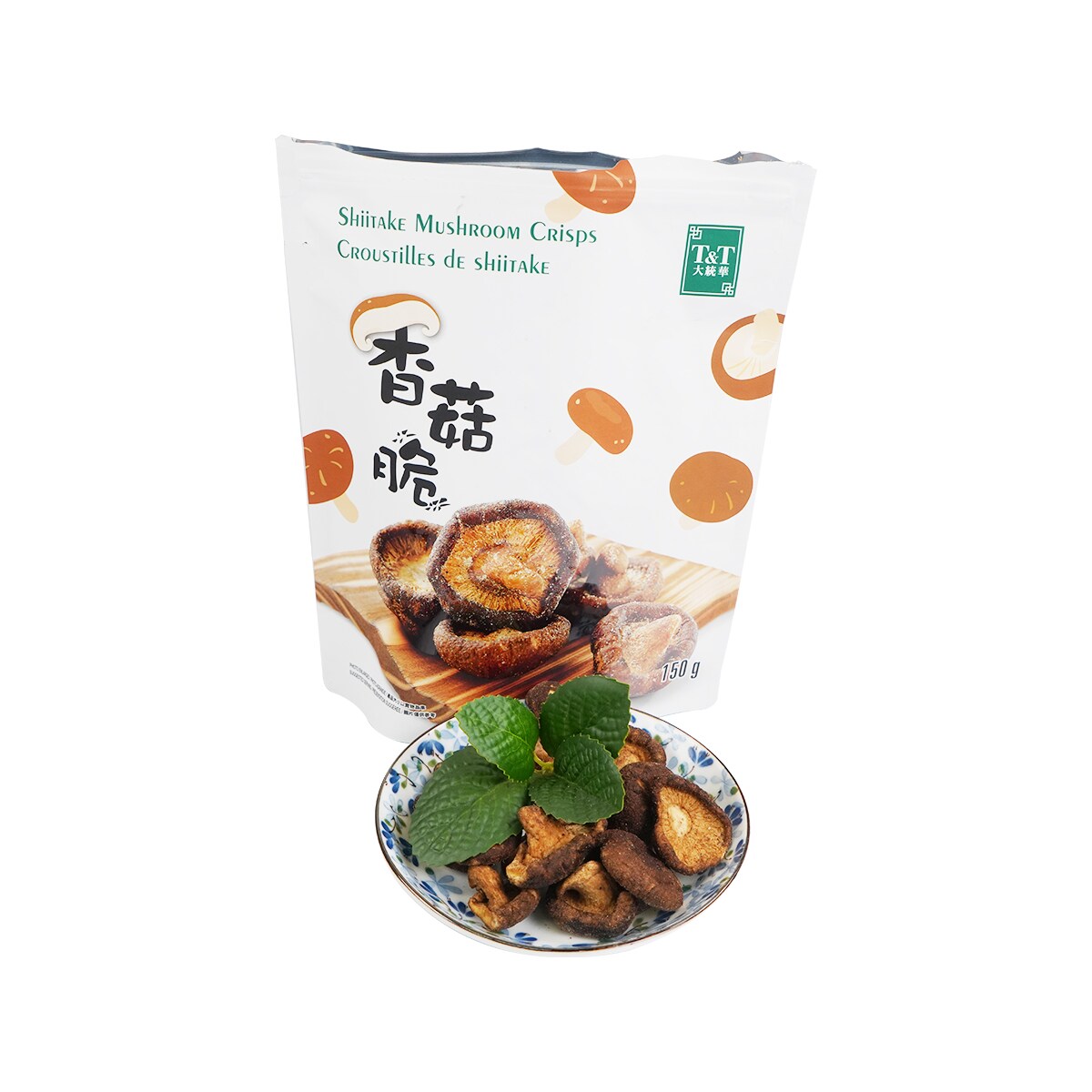 食糧補充　英4枚 T&T Salted Shiitake Mushroom Crisp (150g) ｜ 大統華超級市場
