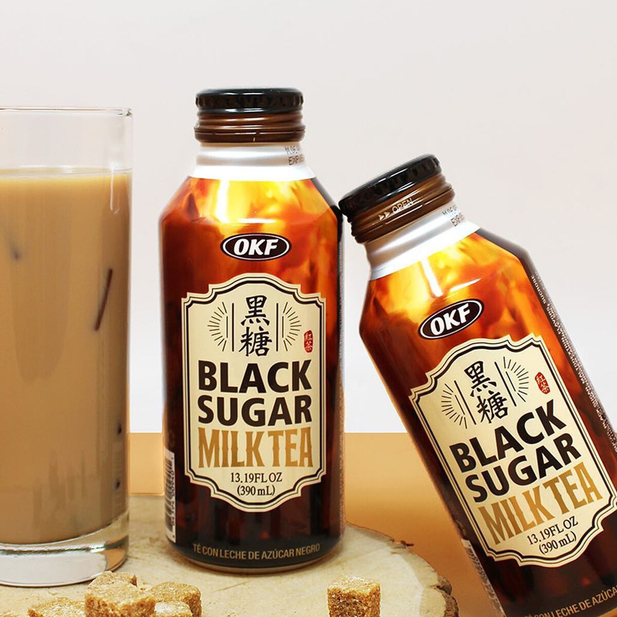 Okf Black Sugar Milk Tea 390ml ｜ 大統華超級市場