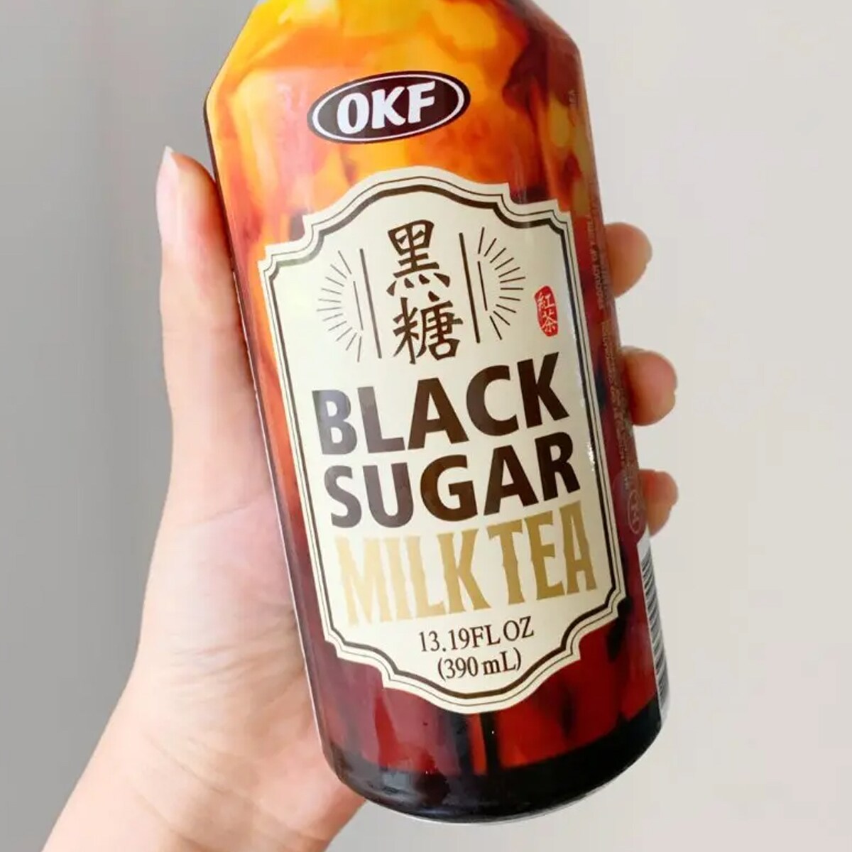 Okf Black Sugar Milk Tea 390ml ｜ 大統華超級市場