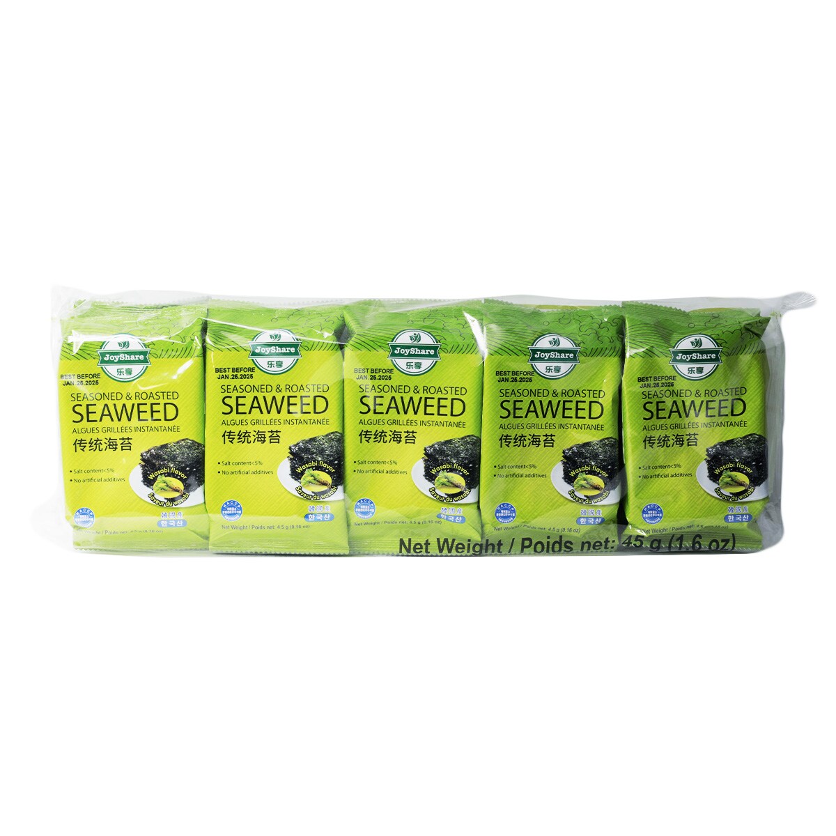 Joyshare Wasabi Seaweed (4.5gx10) ｜ T&T Supermarché