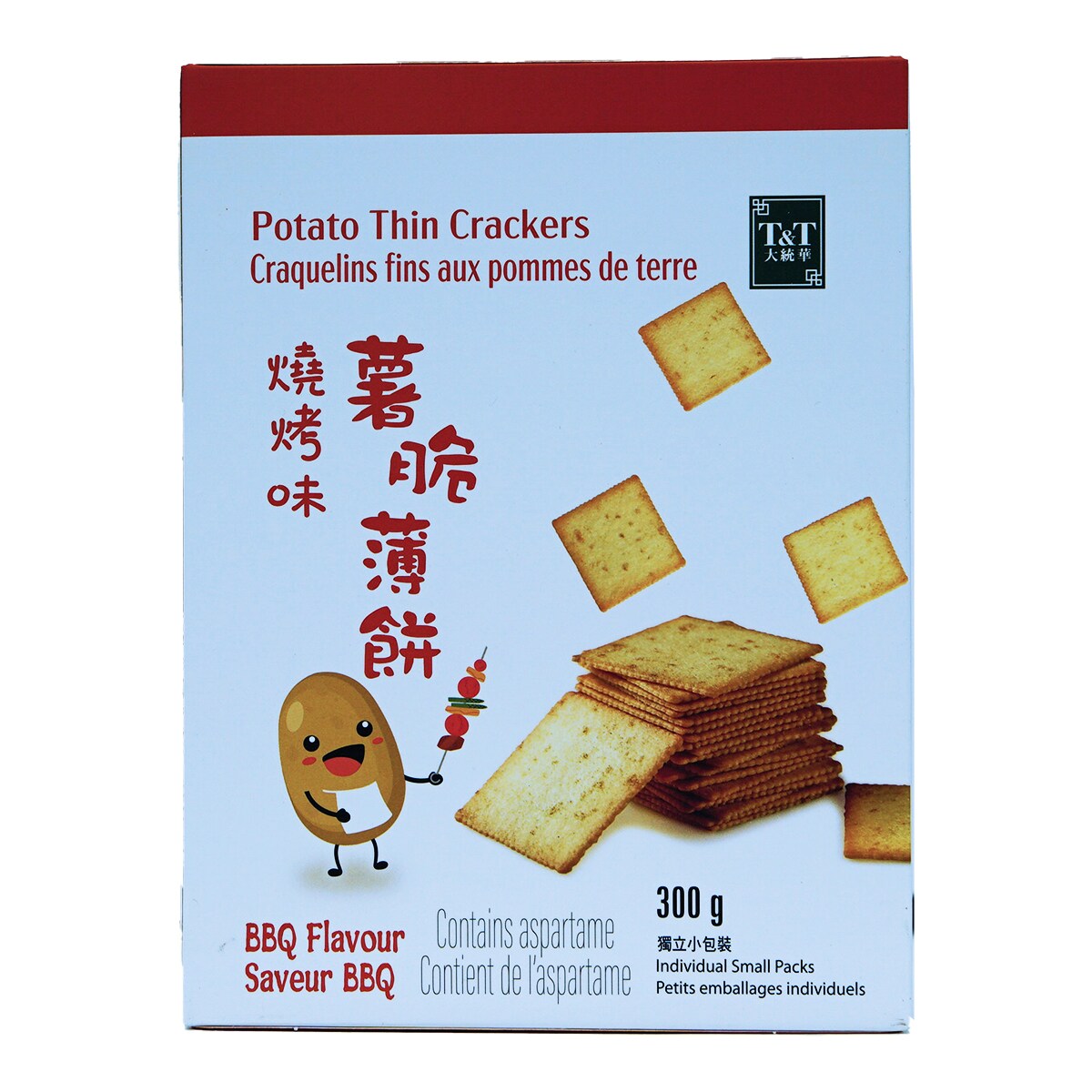 T&T BBQ Potato Thin Crackers (300g) ｜ 大统华超级市场