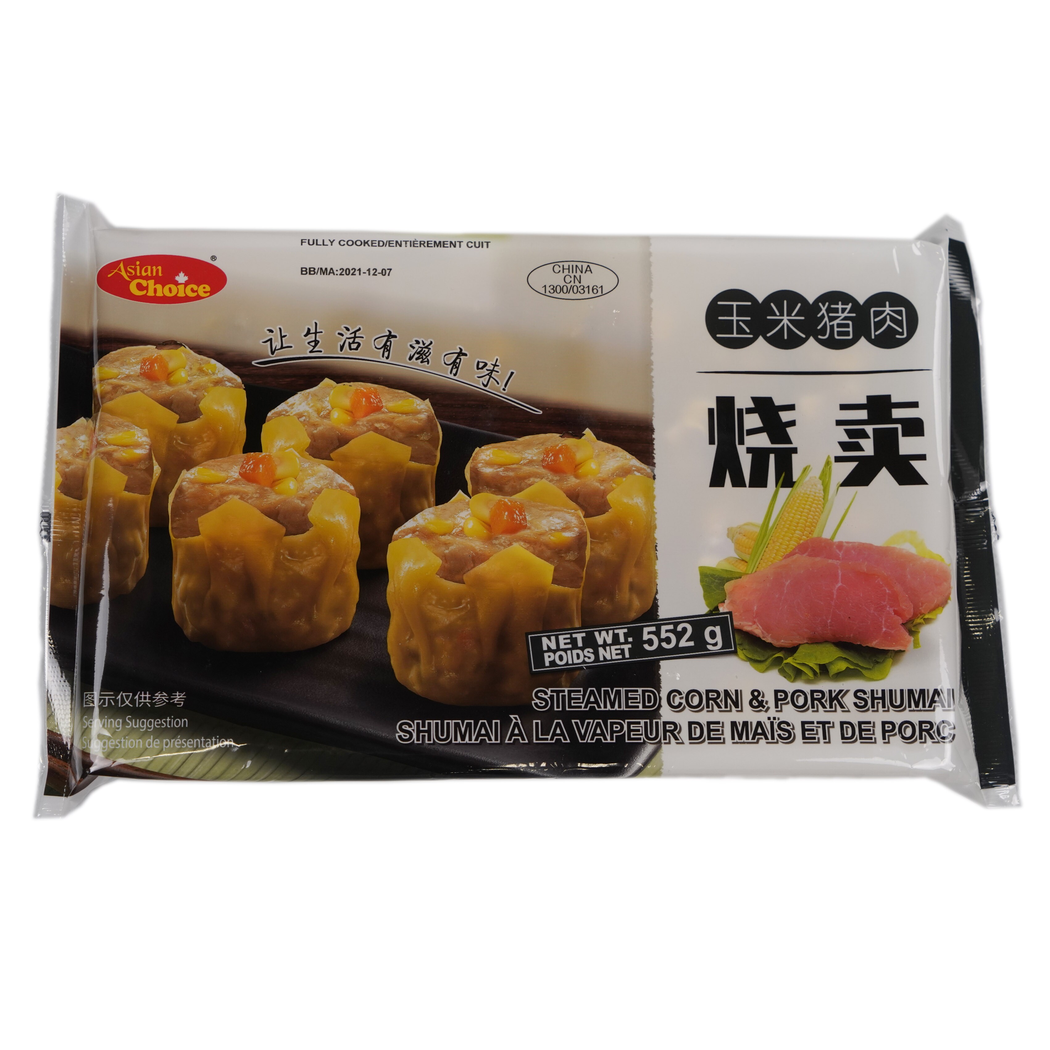 Asian Choice Steamed Corn & Pork Shumai (552g) ｜ 大统华超级市场