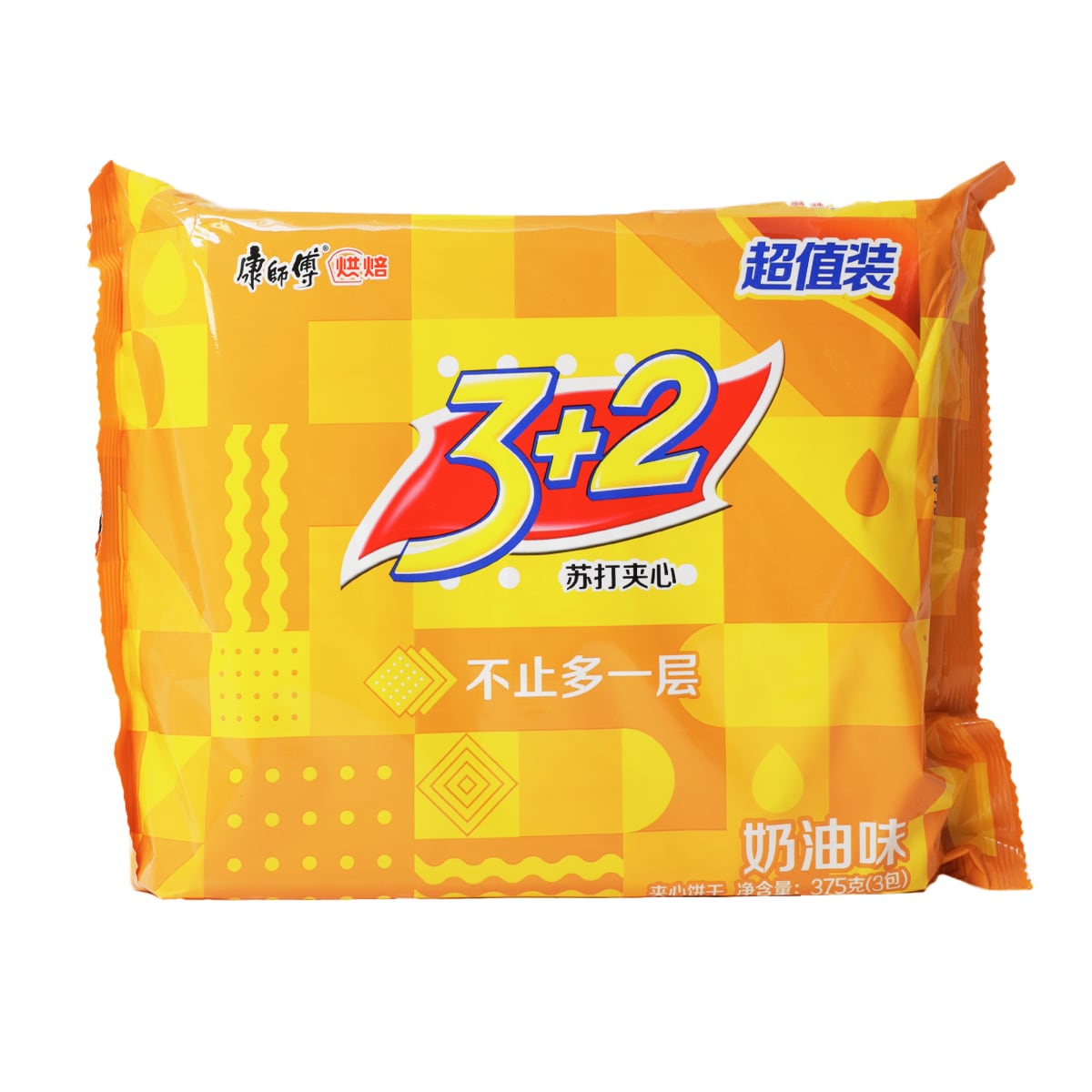 Kangshifu Cream 3+2 Sandwich Cracker (375g) ｜ 大统华超级市场