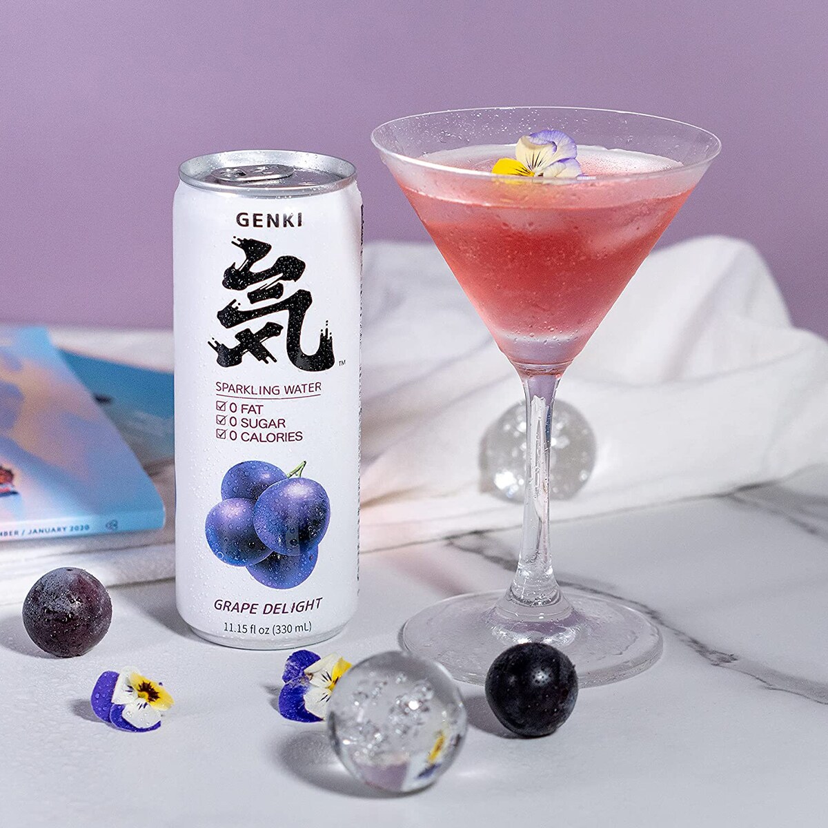 Genki Grape Flavor Sparkling Water (330mlx6) | 大統華超級市場 Genki Grape Flavor Sparkling Water (330mlx6) | 大統華超級市場