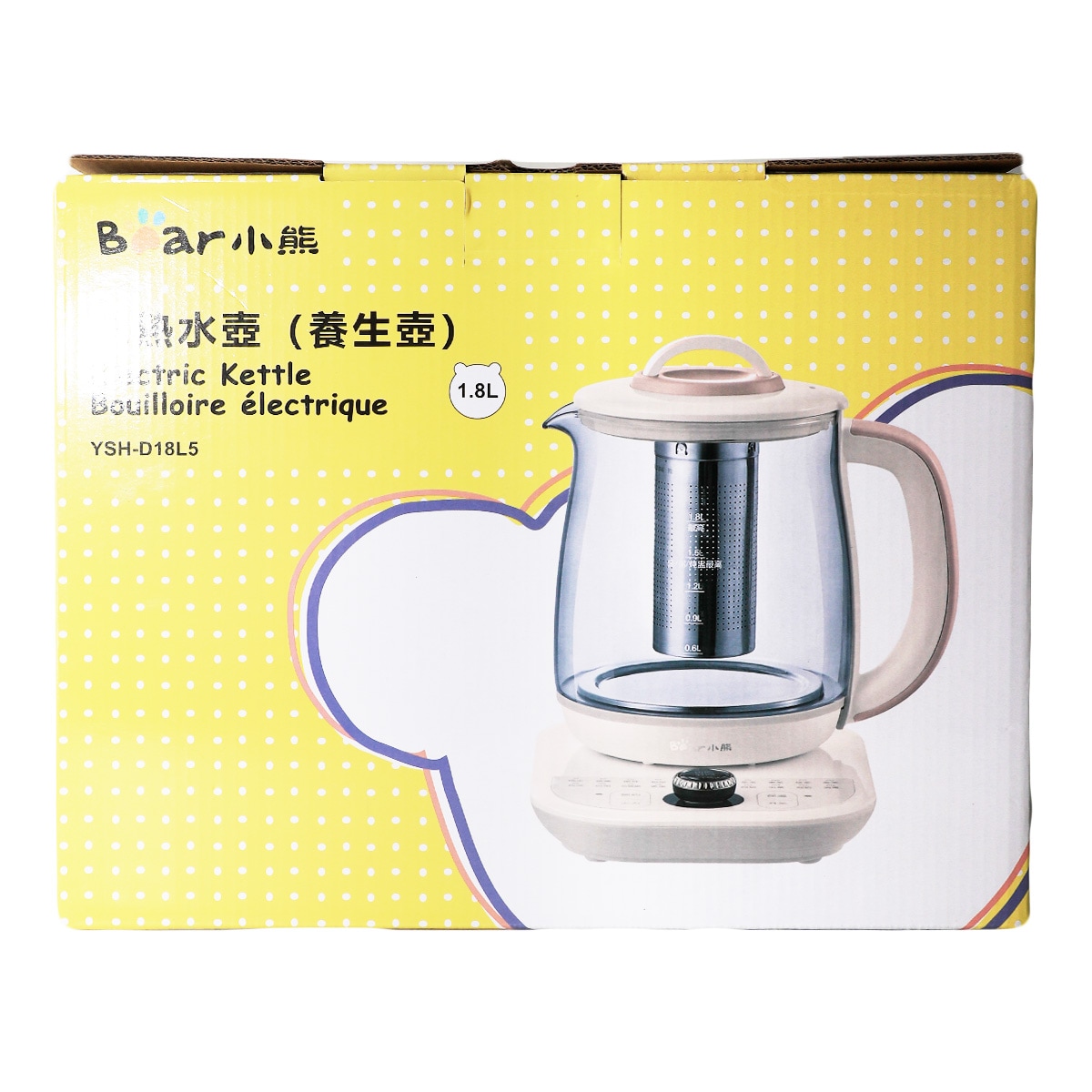 壷（小） 小熊电热水壶ZDH-E15N4，1.5L 乳白色