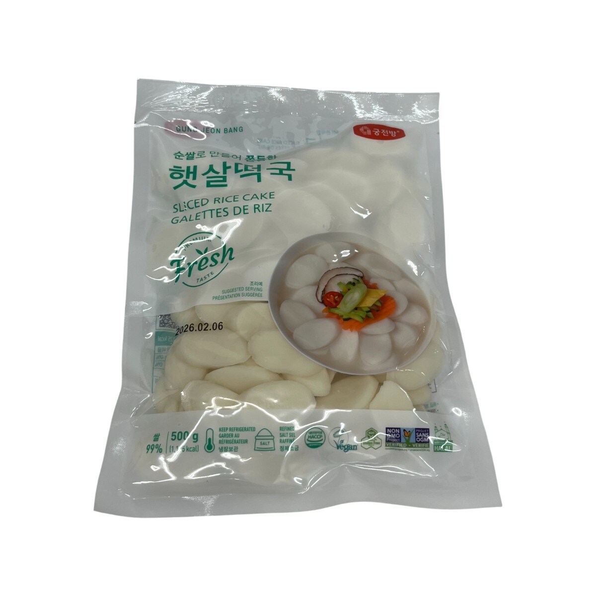 Rice cake & Harry③ Gung Jeon Bang Sliced Rice Cake (500g) ｜ 大统华超级市场