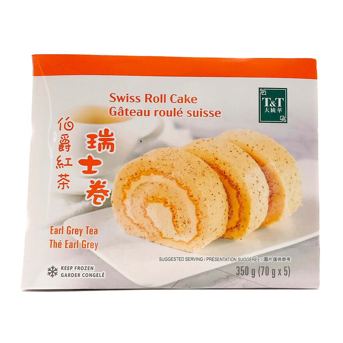 T&T Earl Grey Tea Swiss Roll Cake (5x70g) ｜ 大統華超級市場