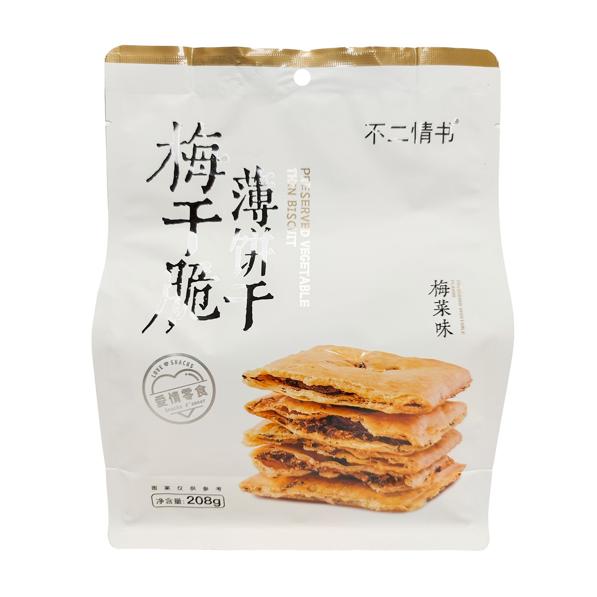 食品 Buerqingshu Thin Biscuit - Preserved Vegetables Flavor (208g