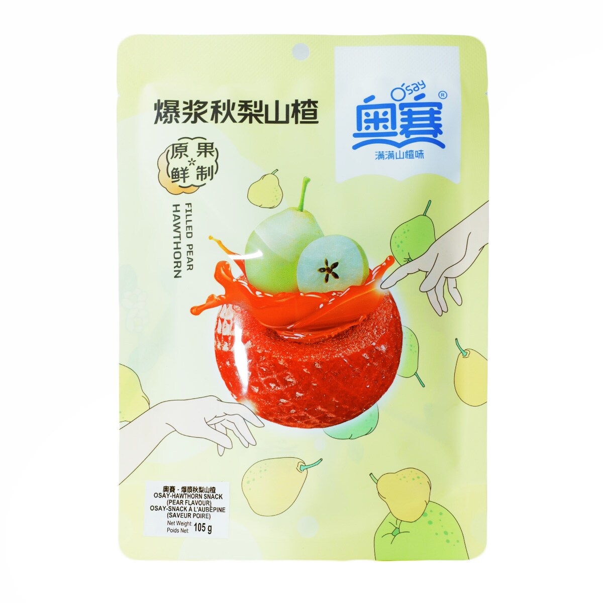 りょん　300g×3匹　900g Osay Pear Flavor Hawthorn Snack (105g) ｜ 大统华超级市场