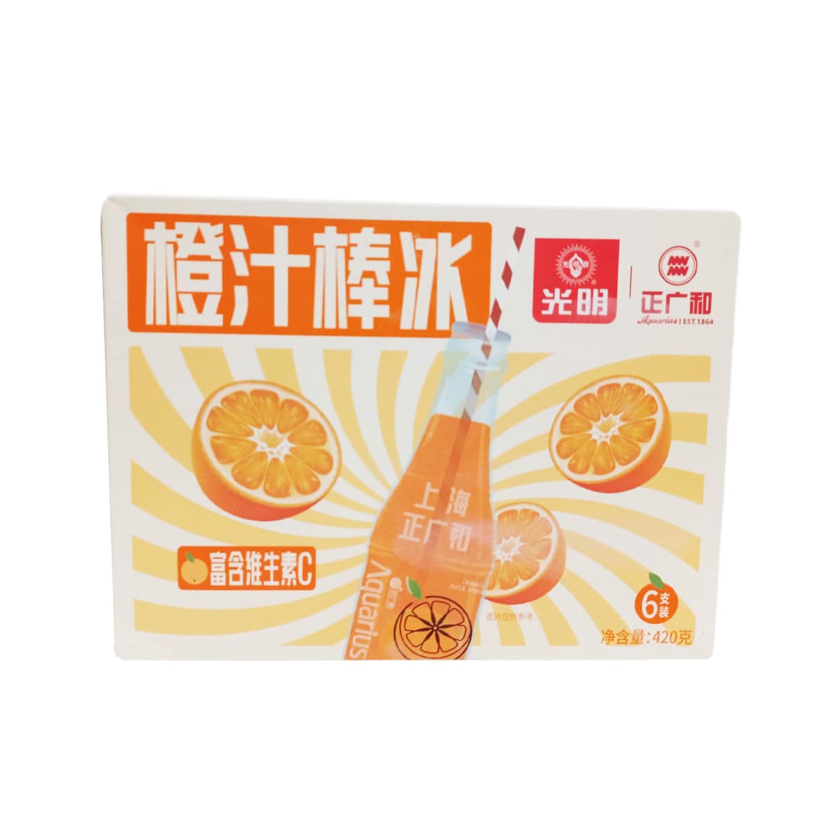 光明正广和橙汁棒冰(70gx6) ｜ T&T Supermarché
