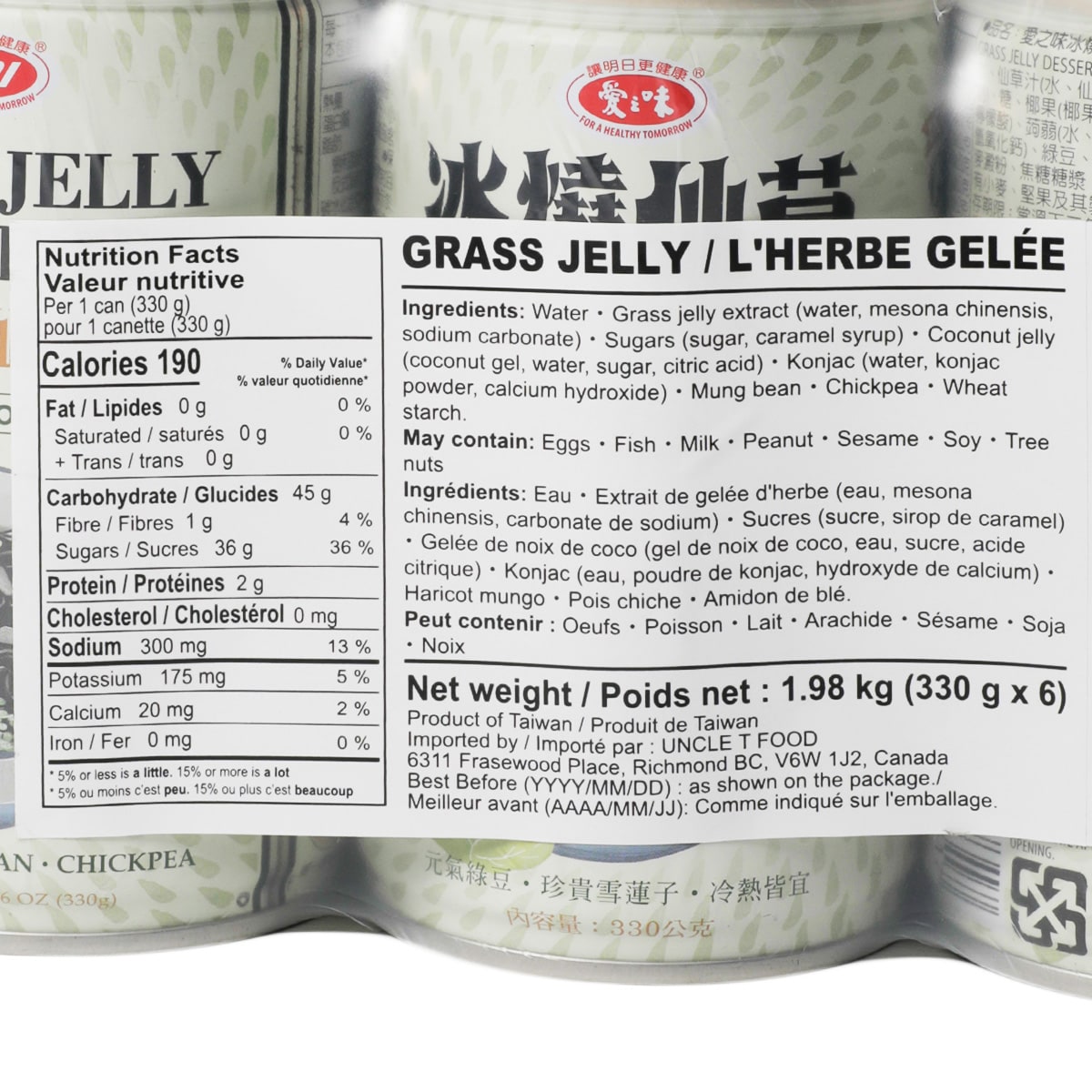 AGV Deluxe Grass Jelly Dessert (340gx6) ｜ 大統華超級市場