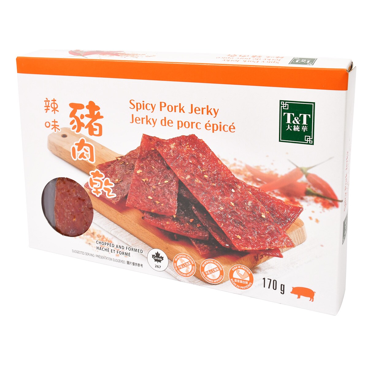 T&T Spicy Pork Jerky (170g) ｜ 大统华超级市场