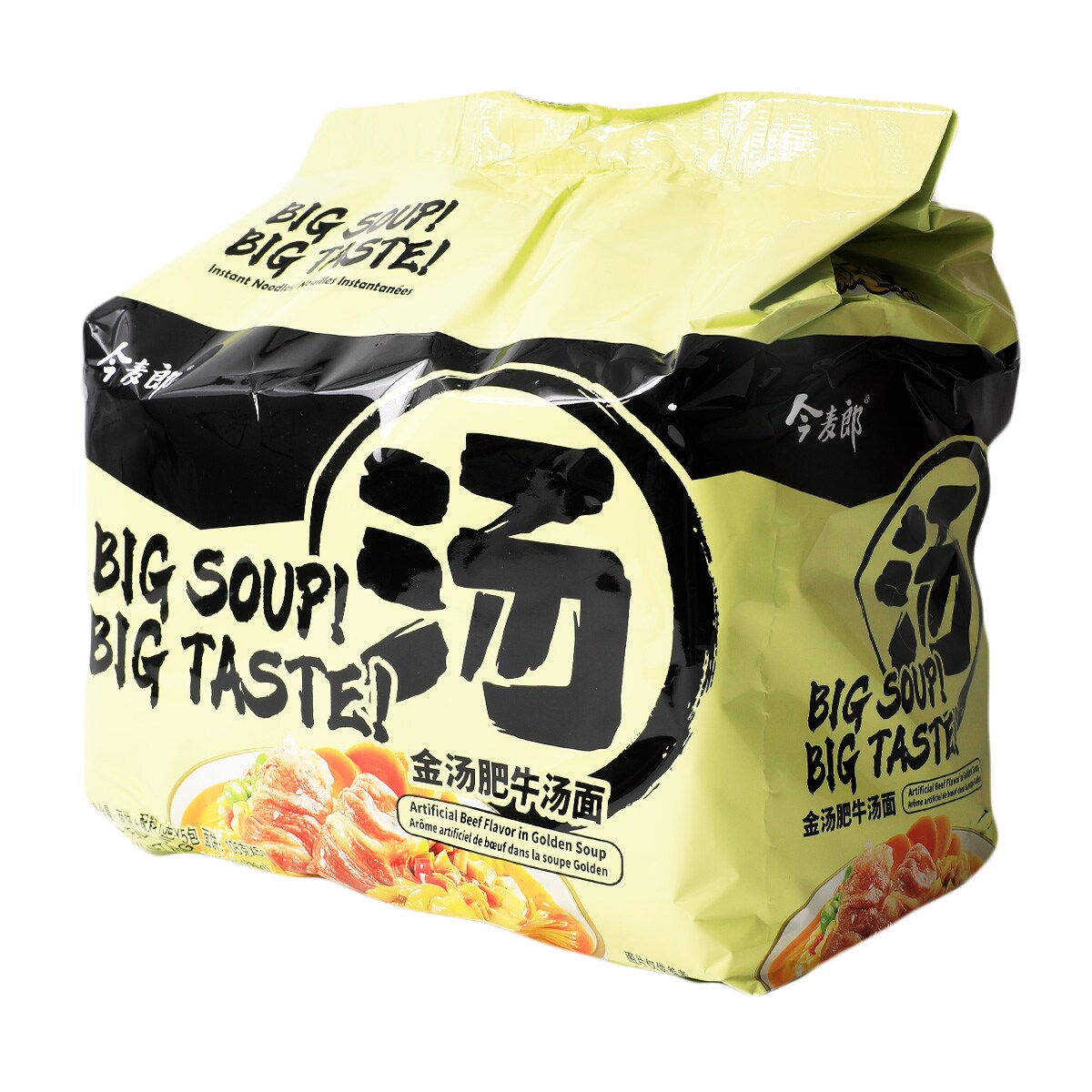 Jin Mai Lang Beef flavour in Golden Soup Noodles (132gx5) ｜ 大统