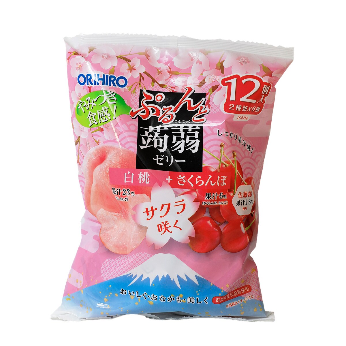 Orihiro Peach & Cherry Konjac Jelly (12x20g) ｜ 大統華超級市場