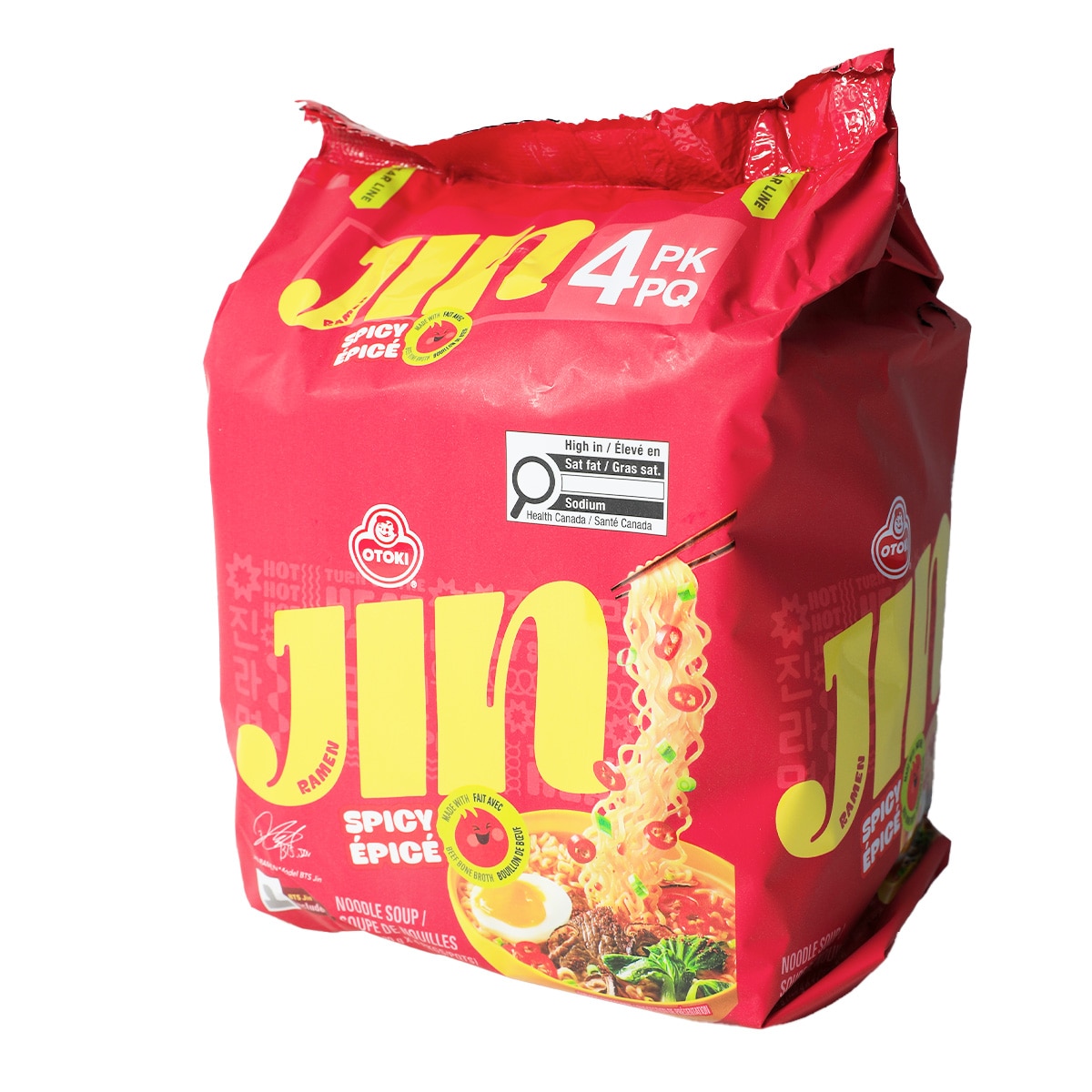 羅宇屋 Otoki Jin Spicy New Version Ramen (4x120g) ｜ 大統華超級市場