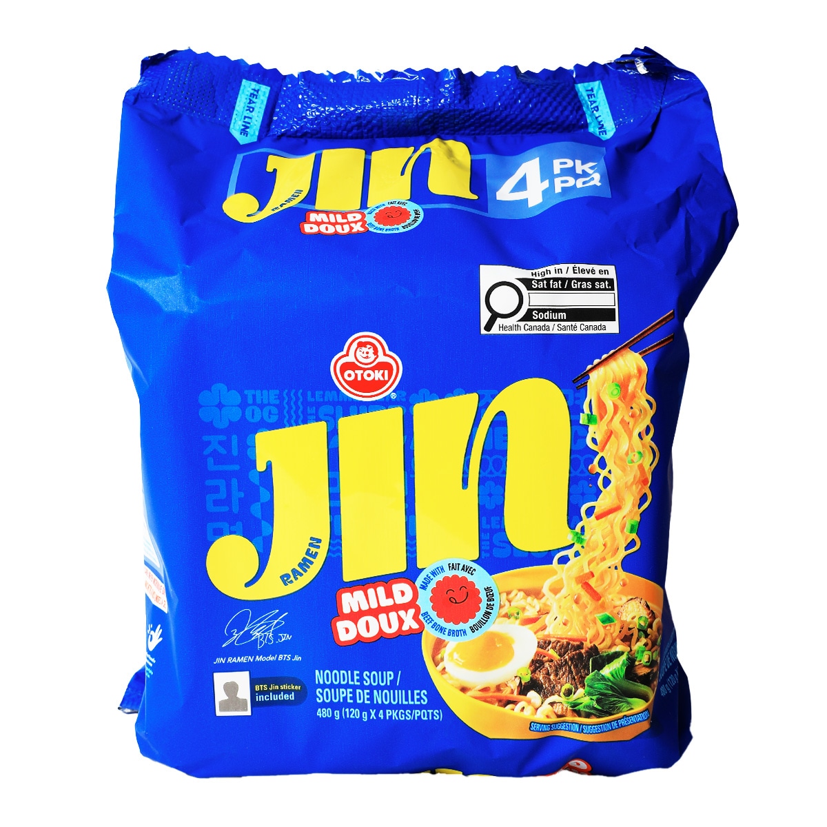 Otoki Jin Mild New Version Ramen (4x120g) ｜ 大統華超級市場