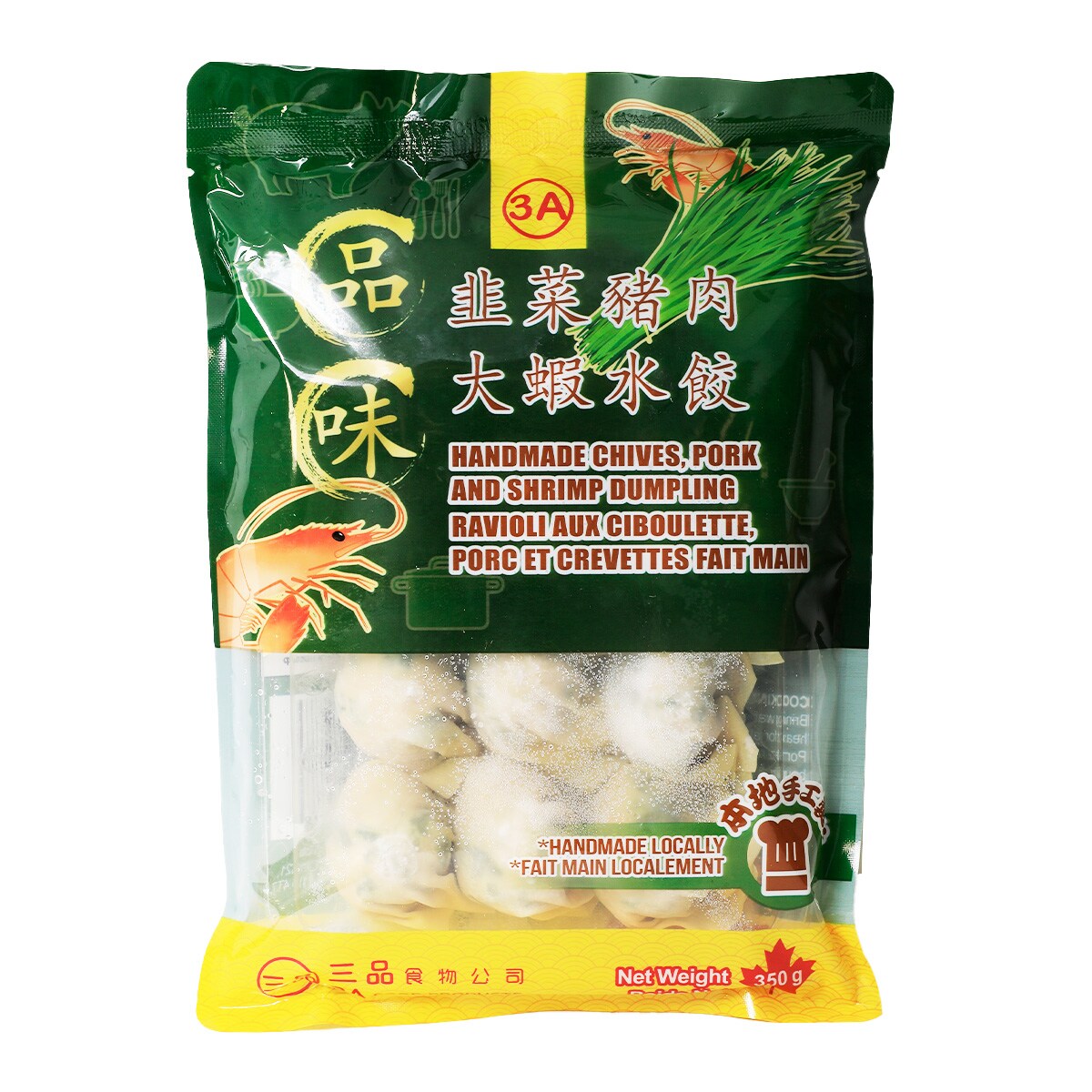 品味韭菜猪肉大虾水饺(350g) | T&T Supermarket