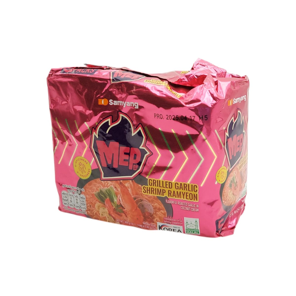 三養蒜香鮮蝦味拉面(5x80g) ｜ T&T Supermarché