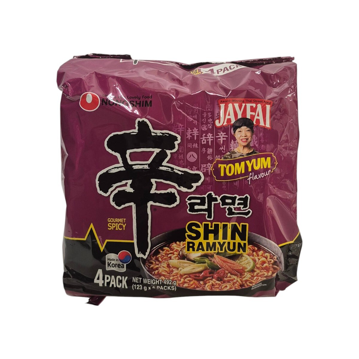 Nongshim Tom Yum Flavoured Shin Ramyun (4x123g) ｜ 大統華超級市場