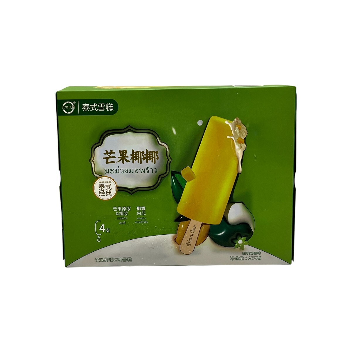 World Style Mango Coconut Ice Bar (272g) ｜ 大统华超级市场