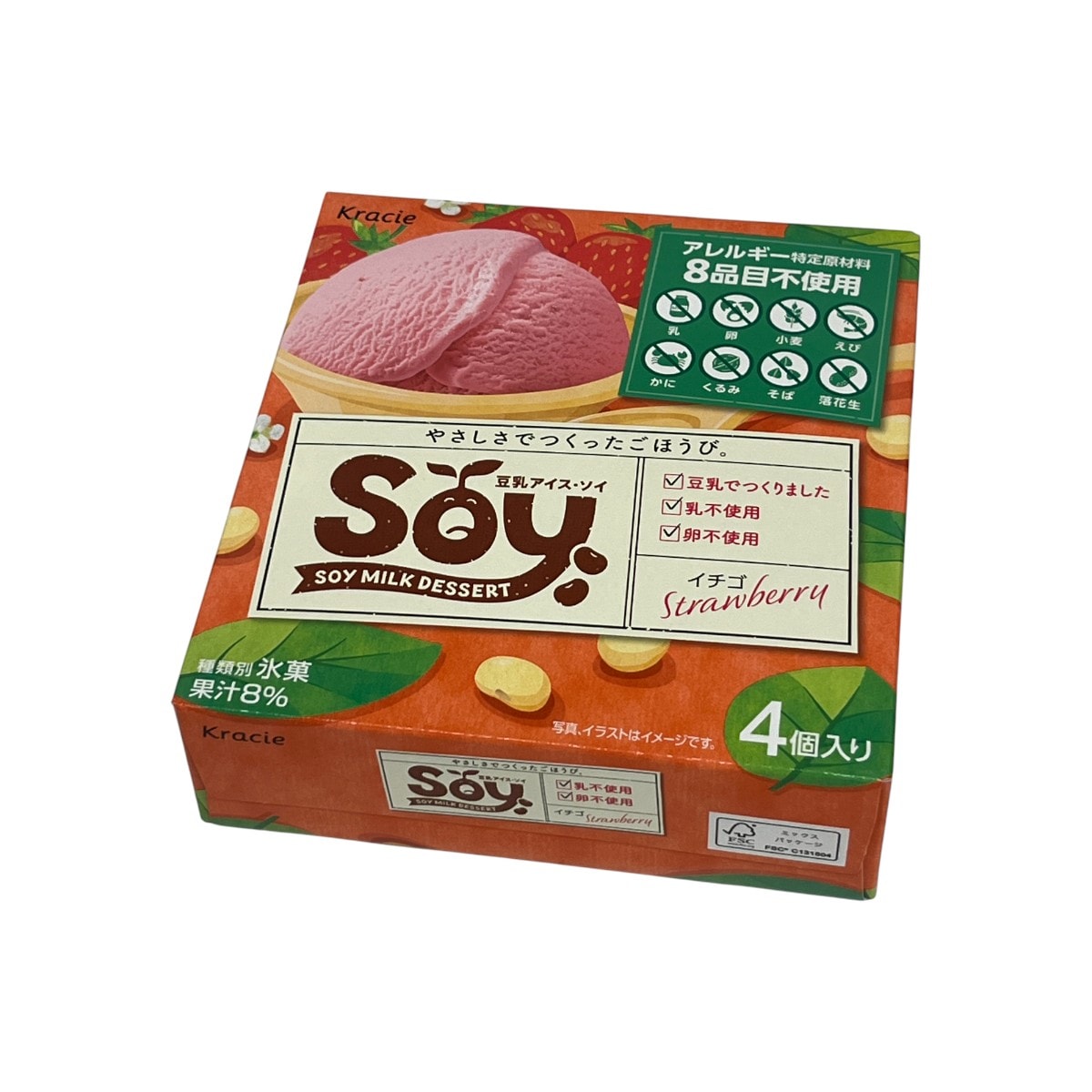 Kracie Soy Strawberry Ice Cream (4x60mL) ｜ 大统华超级市场