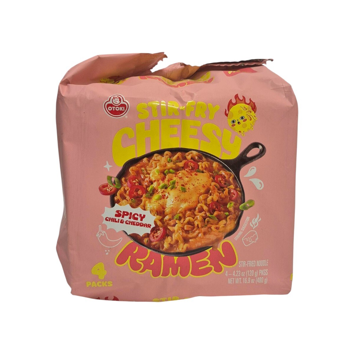 Otoki Stir-Fry Spicy Cheddar Ramen (4x120g) ｜ T&T Supermarché