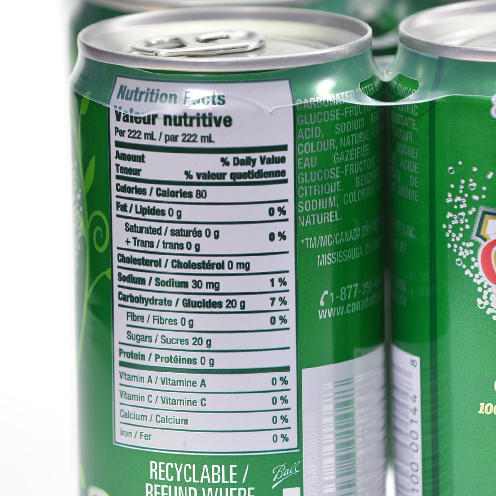 Canada Dry Ginger Ale Sleek Cans 222mlx6 T&T Supermarket