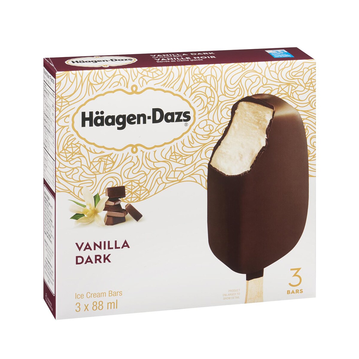 Haagen-Dazs Vanilla & Dark Chocolate Ice Cream Bars (3x88mL) | T&T