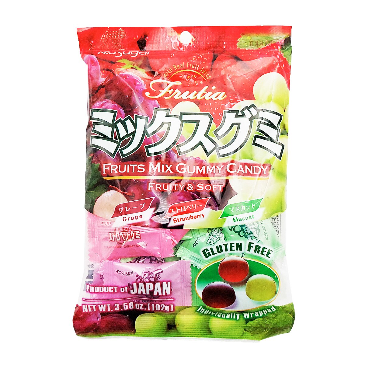 Kasugai Assorted Fruit Gummy (102g) ｜ 大统华超级市场