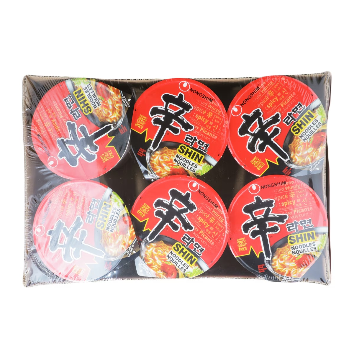甘えん坊　全６点セット Nongshim Shin Spicy Cup Noodles (75gx6) ｜ 大统华超级市场