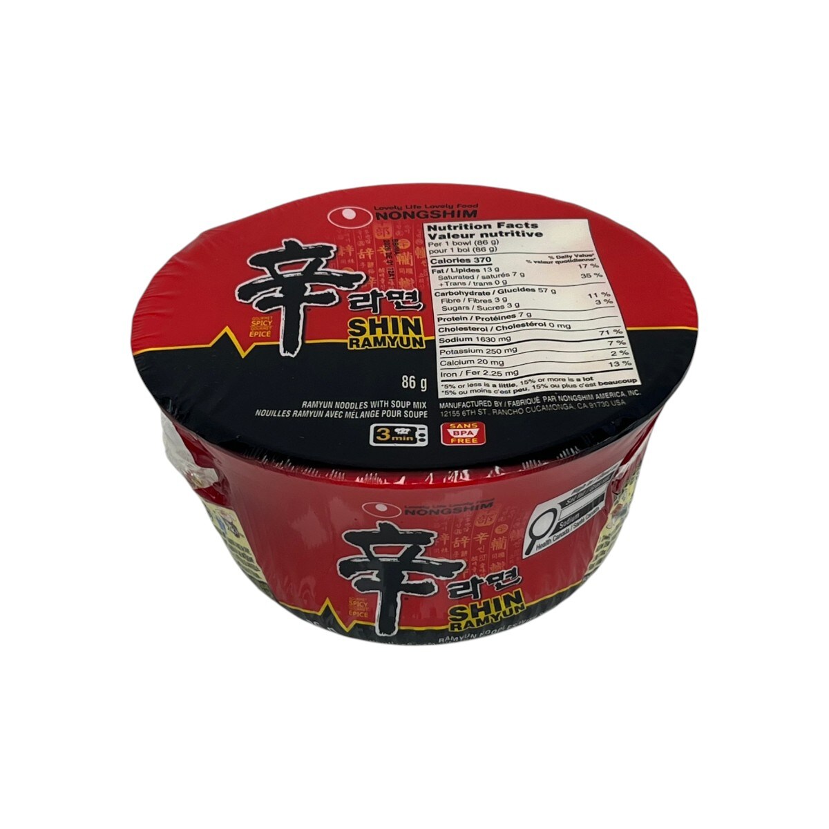 农心辛拉面碗面(86g) ｜ 大统华超级市场