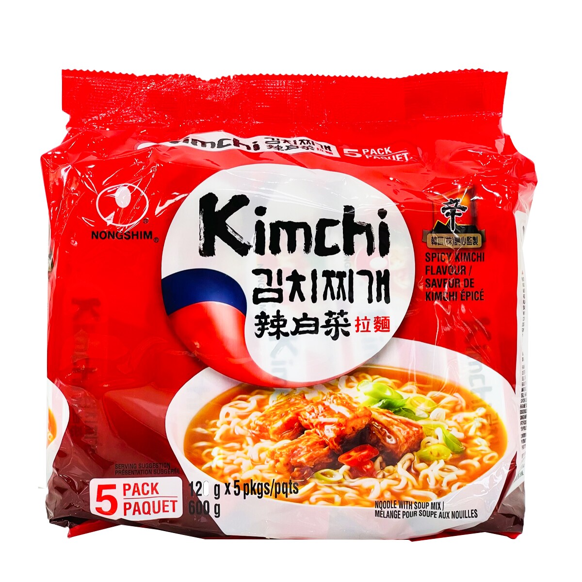 農心辣白菜拉麵(120gx5) | T&T Supermarket