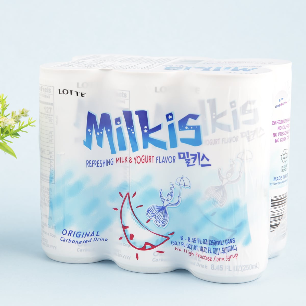 Lotte Milk & Yogurt Milkis Cream Soda (250mLx6) ｜ T&T Supermarché