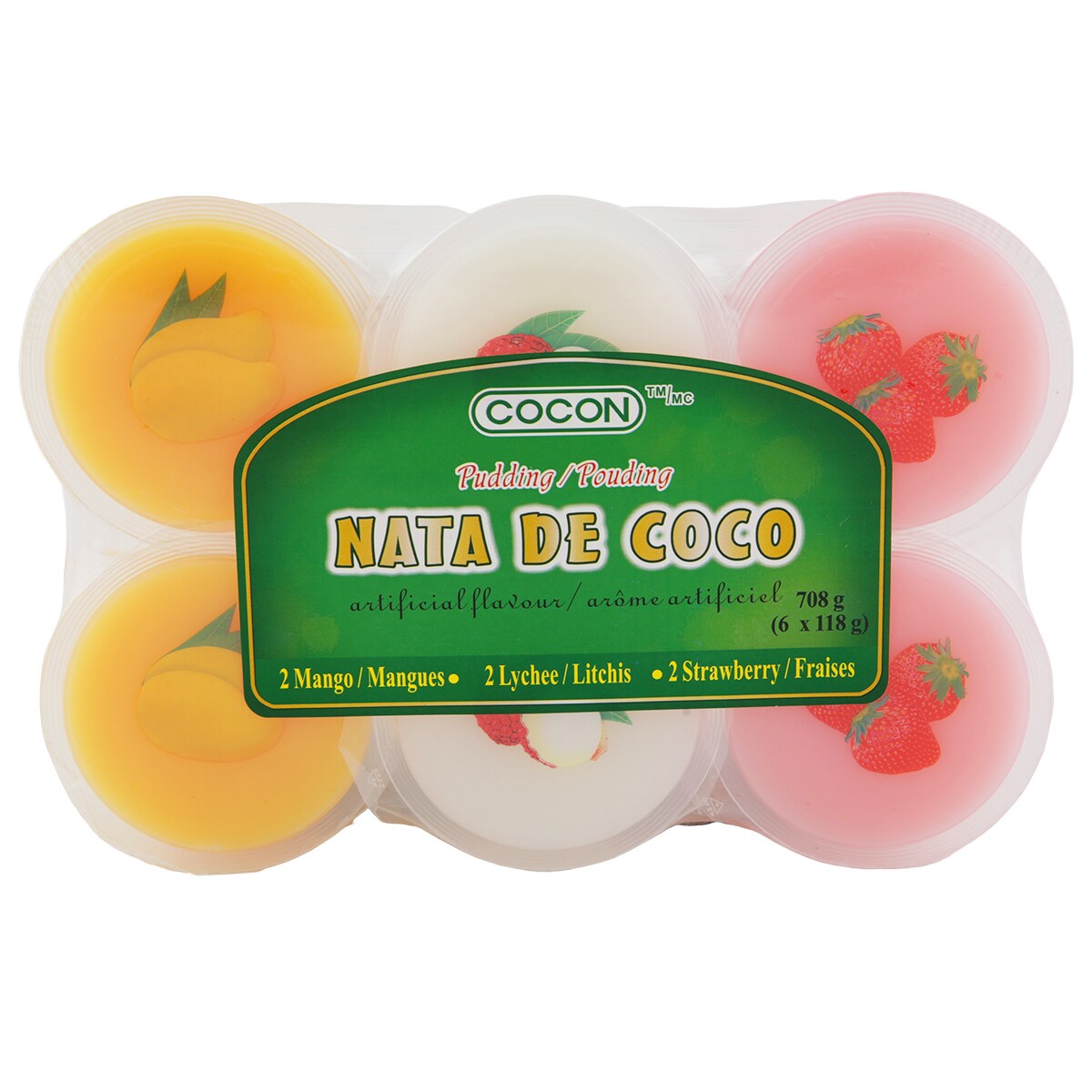 Cocon Mixed Pudding W/Nata Decoco 118gX6 | T&T Supermarket Cocon Mixed Pudding W/Nata Decoco 118gX6 | T&T Supermarket