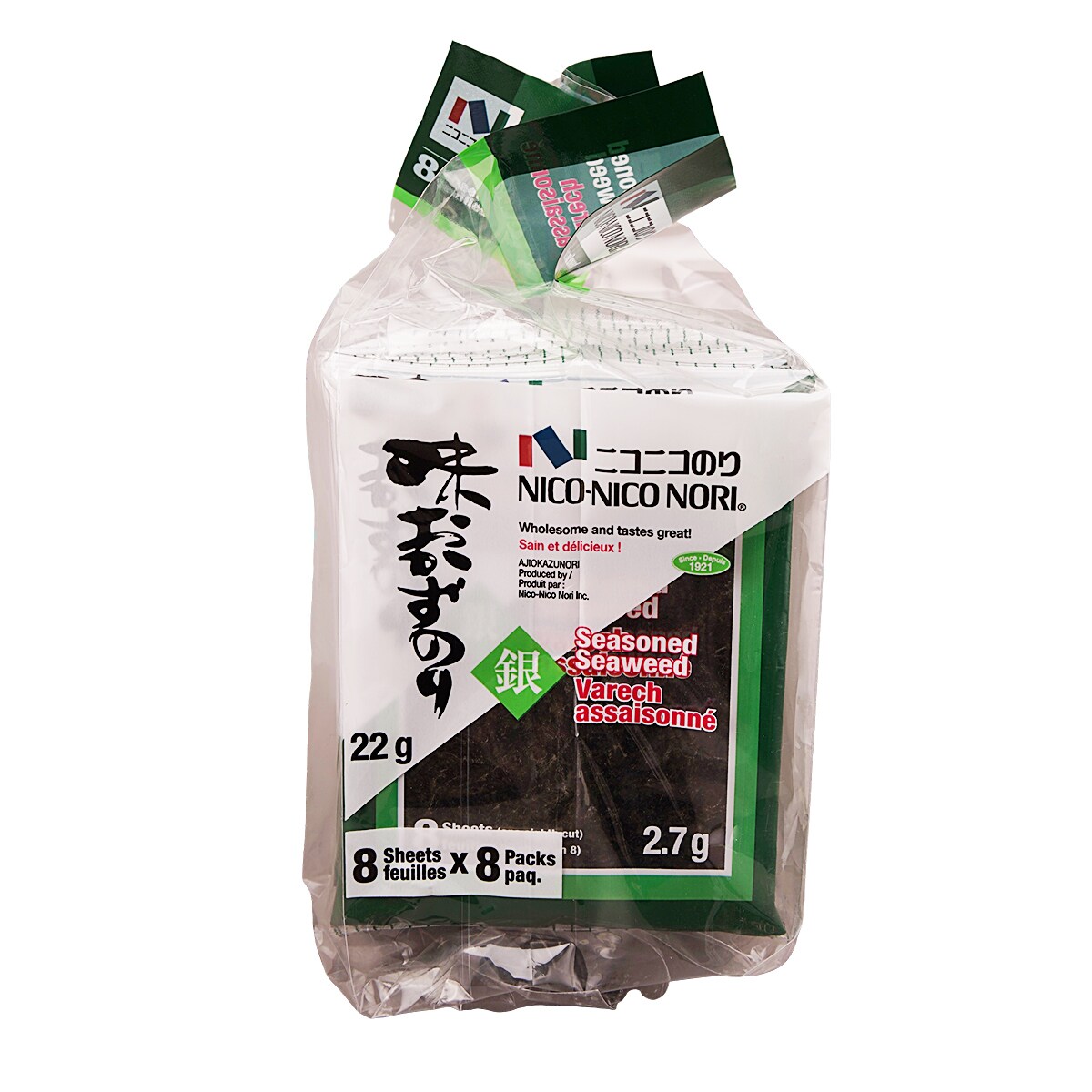 Nico 8Pks Seasoned Seaweed 21.6g