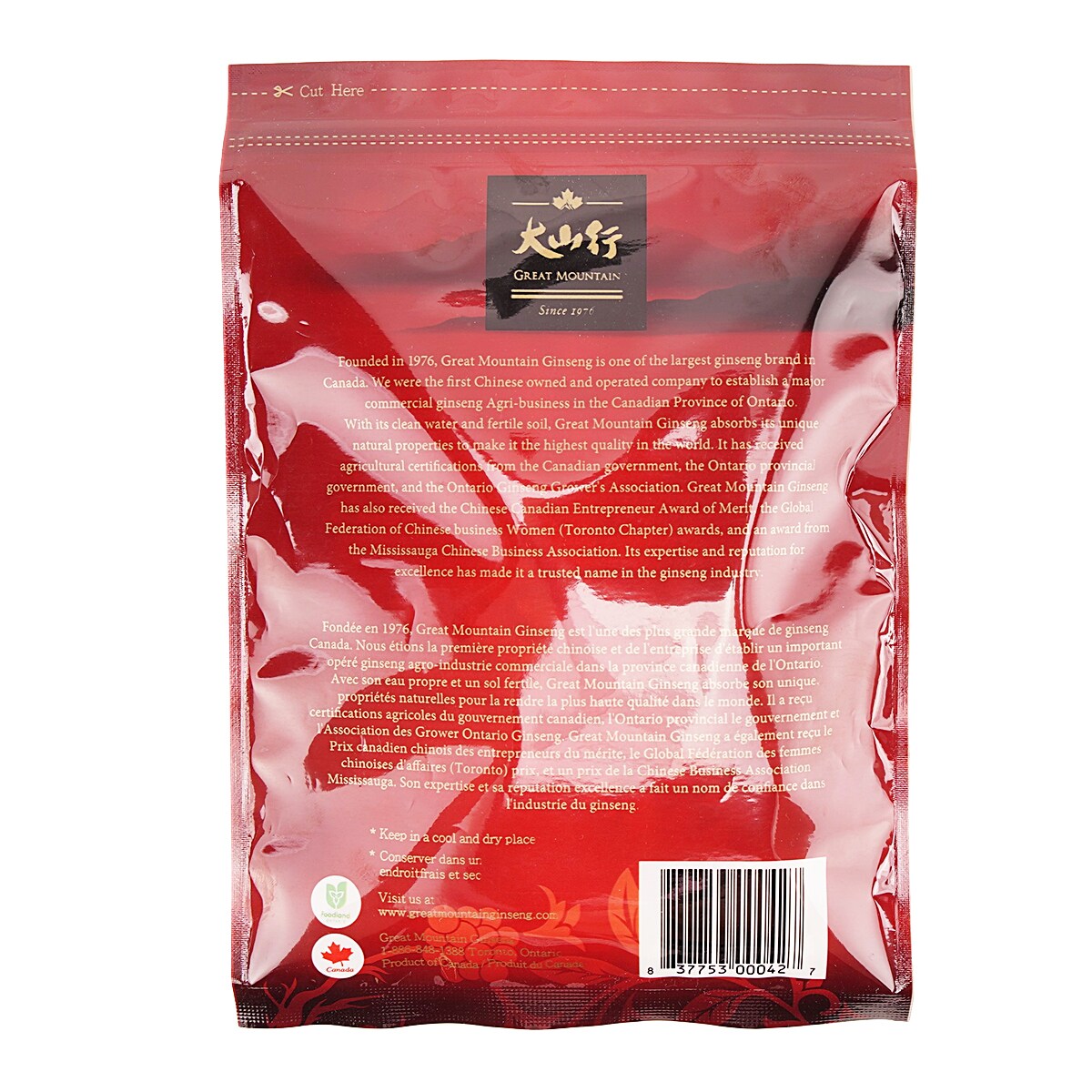 Great Mountain Canadian Ginseng Slices (80g) ｜ 大統華超級市場