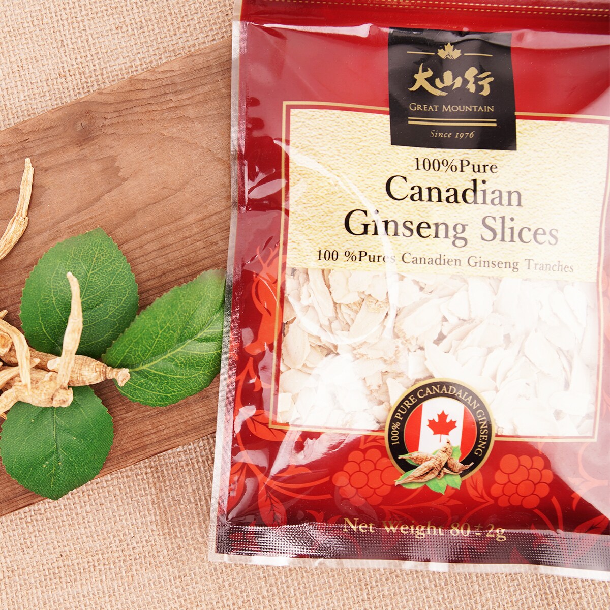 Great Mountain Canadian Ginseng Slices (80g) ｜ 大统华超级市场