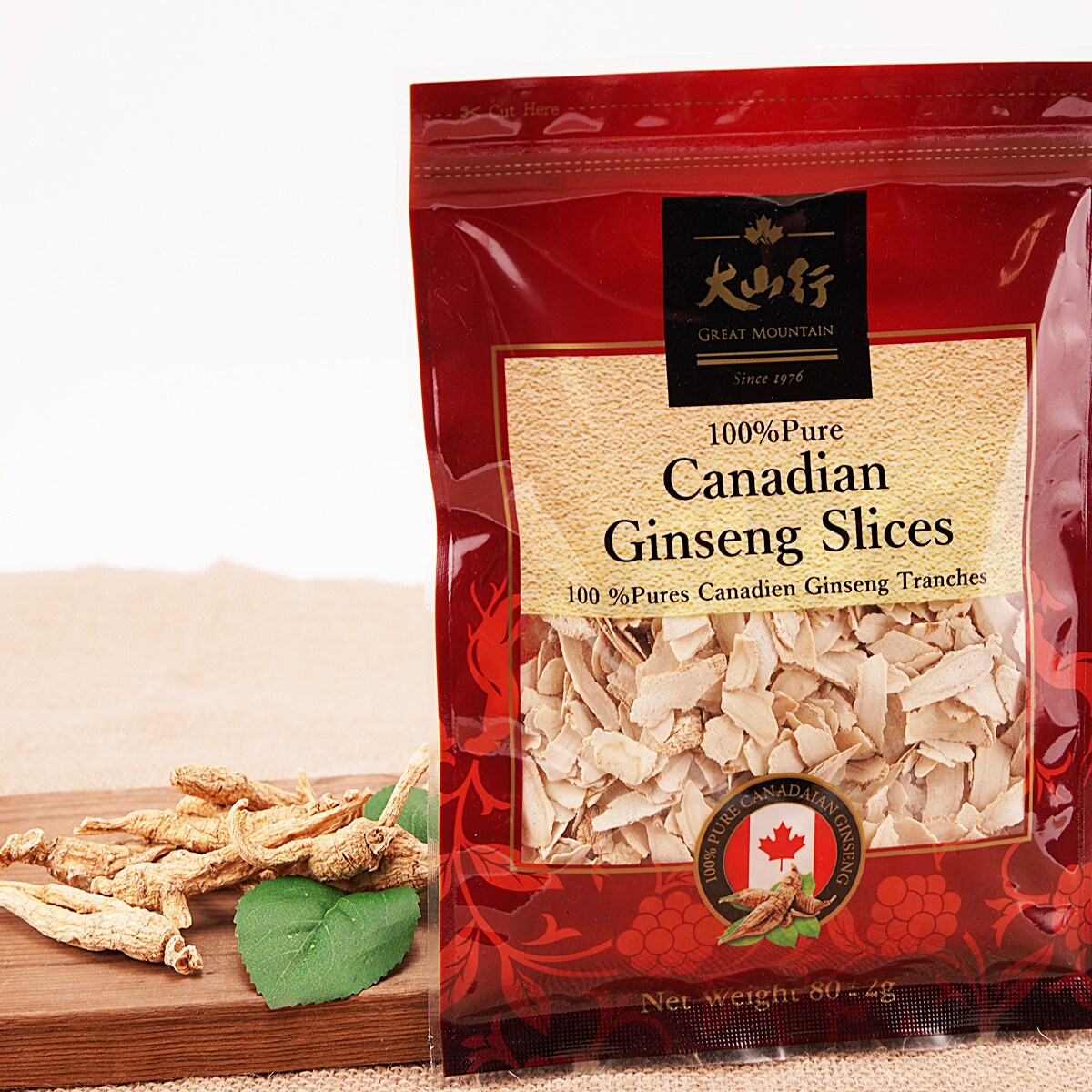 Great Mountain Canadian Ginseng Slices (80g) ｜ 大统华超级市场