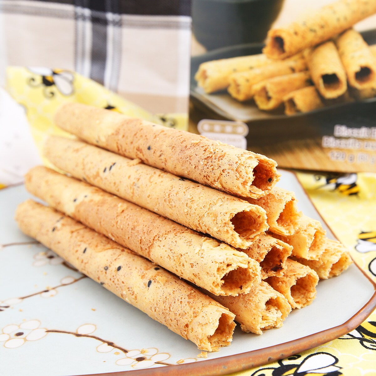 T&T Sesame Biscuit Egg Roll (60gx2) ｜ T&T Supermarché